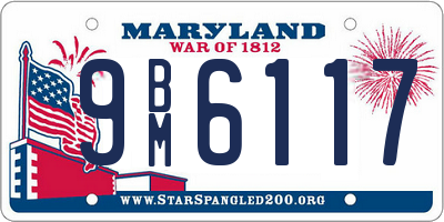 MD license plate 9BM6117