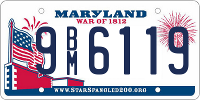 MD license plate 9BM6119