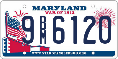 MD license plate 9BM6120