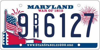 MD license plate 9BM6127