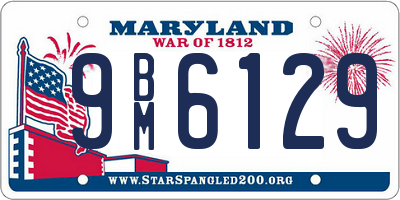 MD license plate 9BM6129