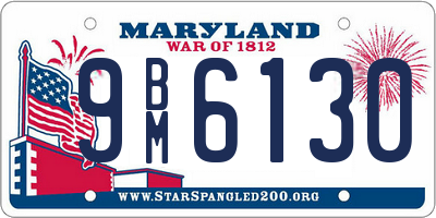 MD license plate 9BM6130