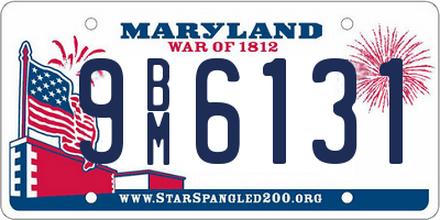 MD license plate 9BM6131