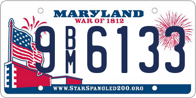 MD license plate 9BM6133