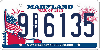 MD license plate 9BM6135