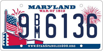 MD license plate 9BM6136