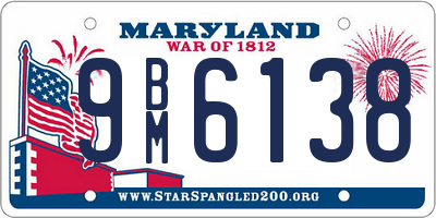 MD license plate 9BM6138