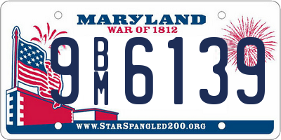 MD license plate 9BM6139