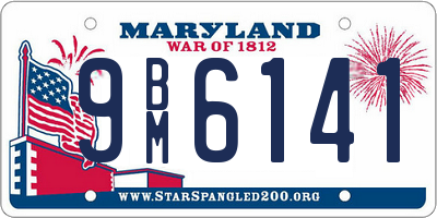 MD license plate 9BM6141