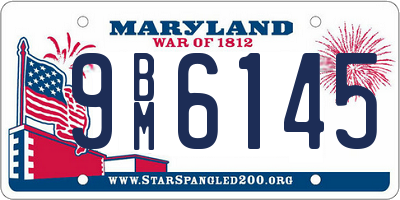 MD license plate 9BM6145