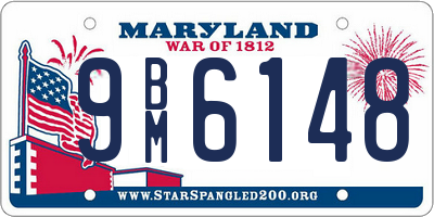 MD license plate 9BM6148