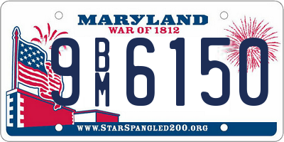 MD license plate 9BM6150