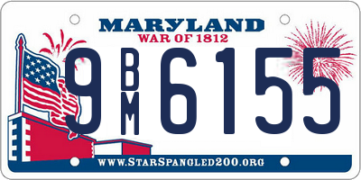 MD license plate 9BM6155