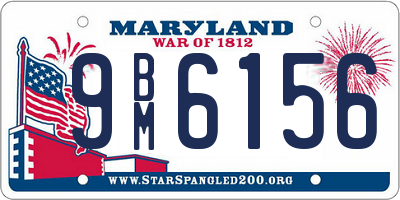 MD license plate 9BM6156