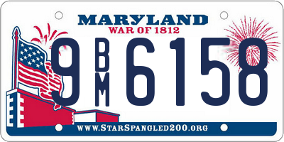 MD license plate 9BM6158