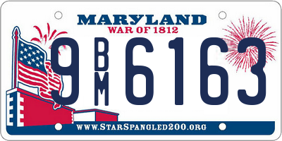 MD license plate 9BM6163