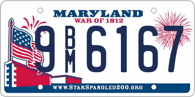 MD license plate 9BM6167