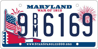 MD license plate 9BM6169