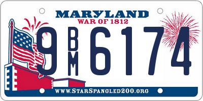 MD license plate 9BM6174