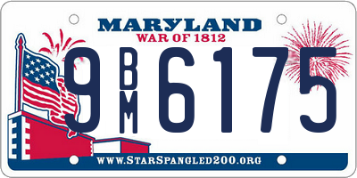 MD license plate 9BM6175