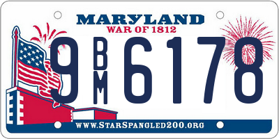 MD license plate 9BM6178