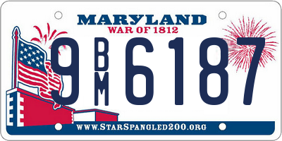 MD license plate 9BM6187