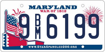 MD license plate 9BM6199