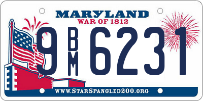 MD license plate 9BM6231