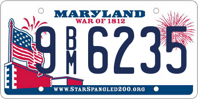 MD license plate 9BM6235