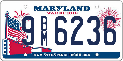 MD license plate 9BM6236