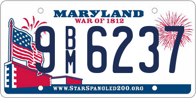 MD license plate 9BM6237