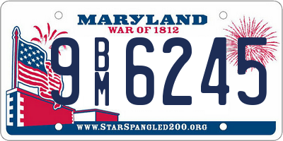 MD license plate 9BM6245