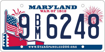 MD license plate 9BM6248