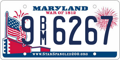 MD license plate 9BM6267