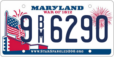 MD license plate 9BM6290