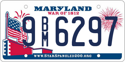 MD license plate 9BM6297