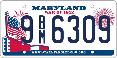 MD license plate 9BM6309