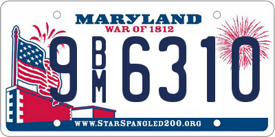 MD license plate 9BM6310