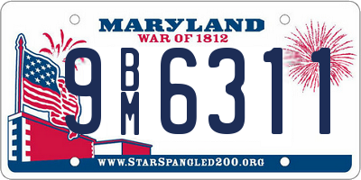 MD license plate 9BM6311