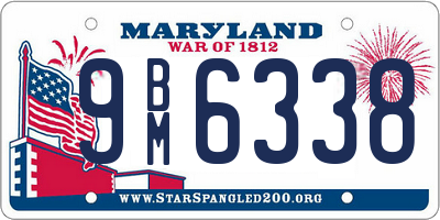 MD license plate 9BM6338