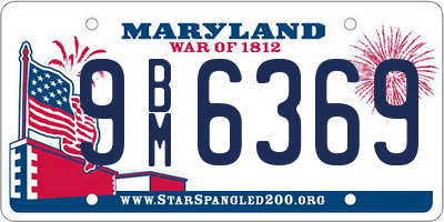 MD license plate 9BM6369