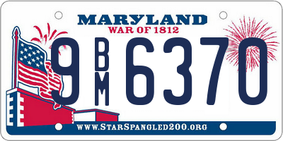 MD license plate 9BM6370