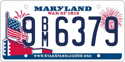 MD license plate 9BM6379