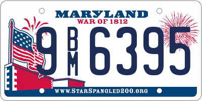 MD license plate 9BM6395