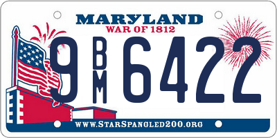 MD license plate 9BM6422