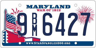 MD license plate 9BM6427