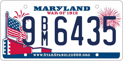 MD license plate 9BM6435