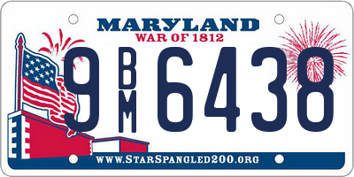 MD license plate 9BM6438