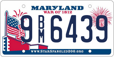 MD license plate 9BM6439