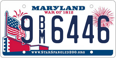 MD license plate 9BM6446